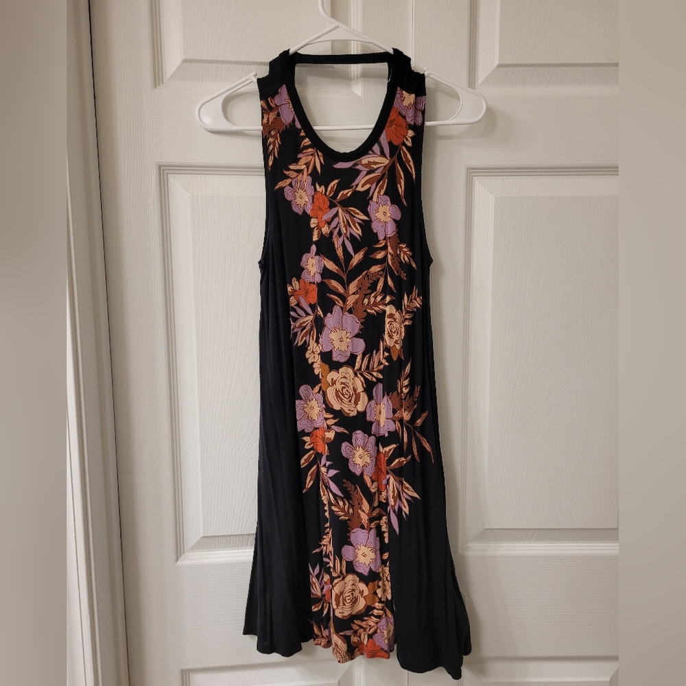Living Doll Black Dress with Floral Print